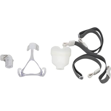 Housse de coussin en silicone pour cadre de masque nasal, jeu d'accessoires de remplacement pour coude et tête de respirateur. (1/5)