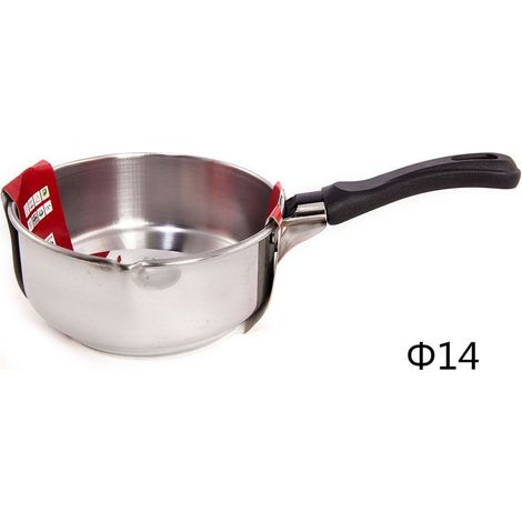Trade Shop - Hervidor De Acero Inoxidable Diámetro Del Hervidor De Hervidor De 14 Cm Manija De Baquelita 106844 -