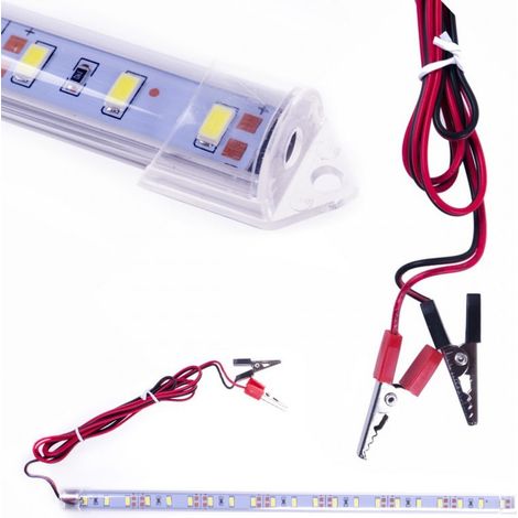 TRADE SHOP - Barra Profilo Led 12v 11w Luce Bianco Freddo 6500° K Per Auto Camper Moto Tuning - (1/5)