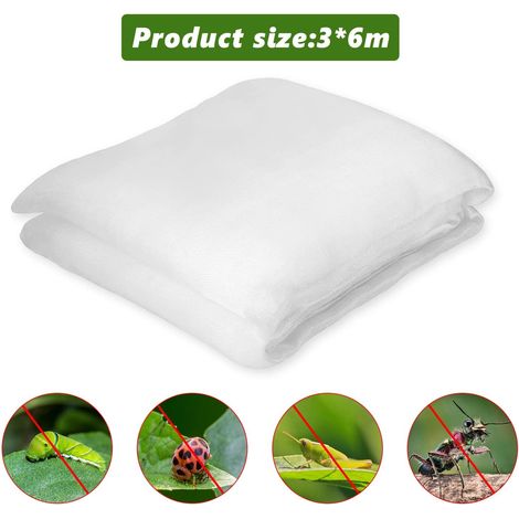 Filet Anti Insecte Potager 3 x 6 M, Filet Protection Potager, Filet Jardin Convient pour Protection Plantes Fleurs Légumes Fruits (1/5)