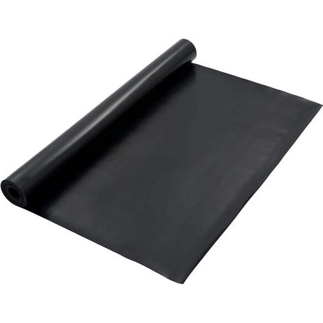 Tapis de sol en caoutchouc noir, 1,2 x 5 mètres (1/5)