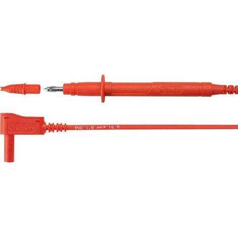 Schützinger SPL 7312 Ni / 1 / 100 / RT Puntali di sicurezza Spina 4 mm Sonda Rosso 1 pz.