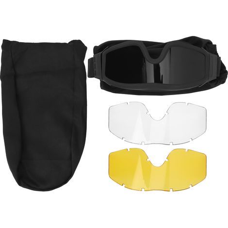 Lunettes militaires anti-vent 6003 pour entraînement CS, jungle et désert - Noir (1/5)
