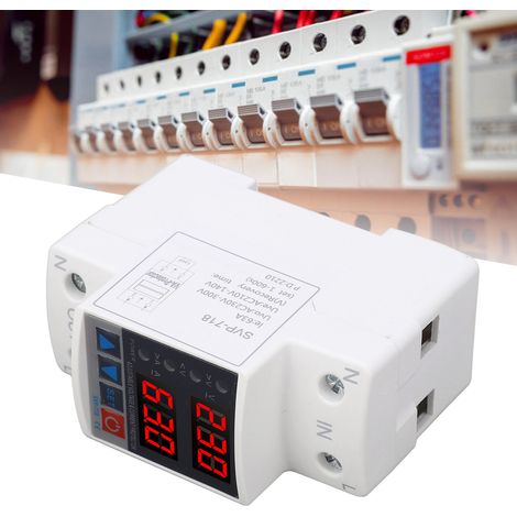 SVP-718 AC220V Protecteur intelligent réglable à réarmement automatique contre les surtensions et les sous-tensions, temporisation de limitation de courant, interrupteur de réarmement automatique (63A (1/5)