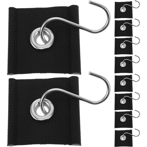 Set di 10 clip nere per luci da tendalino per camper e roulotte, ganci resistenti da appendere. (1/5)