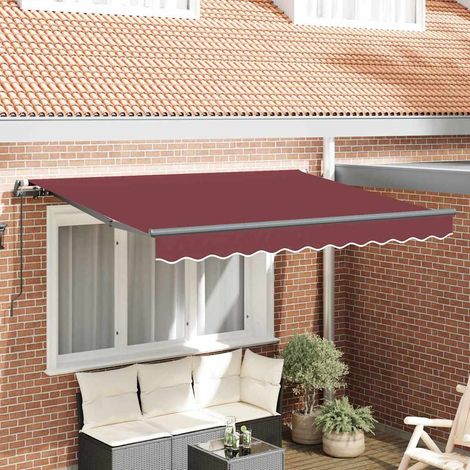 Tenda retrattile Borgogna 300 x 200 cm Tessuto vidaXL (1/5)