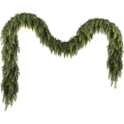 Guirlande De Noël En Cèdre Artificiel - 2,75 M - Pour Cheminée Intérieure Et Extérieure - 1 Pièce (1/5)