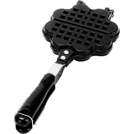 Gaufrier portable en fonte noire pour cuisinière - Camping Brea-AquaForge (1/5)