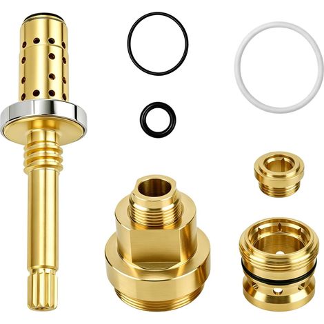 Kit de rénovation de vanne de douche en laiton – Comprend la tige de contrôle du débit, les sièges eau chaude/froide TA-4 compatible avec Symmons (1/5)
