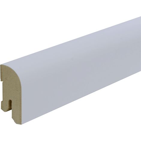 B.S. Bauprogramm Clip-Sockelleiste 250 cm 40 x 18 mm Blütenweiß Leisten (1/2)
