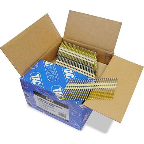 TACWISE BOITE DE 3300 CLOUS GALVANISÉS 90 MM TIGE 3,1 MM FINITION À VIS EN BANDE