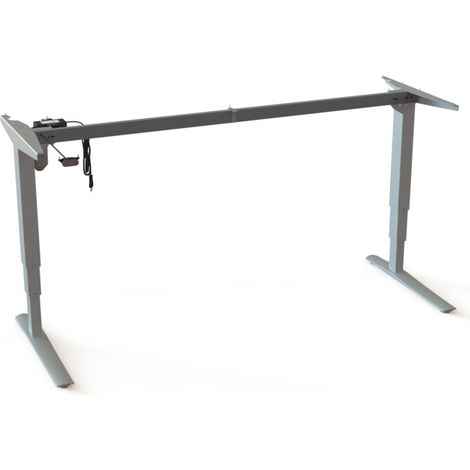 STIER Châssis électrique réglable en hauteur 501-43 argent pour plateau 180 × 80 cm (1/3)