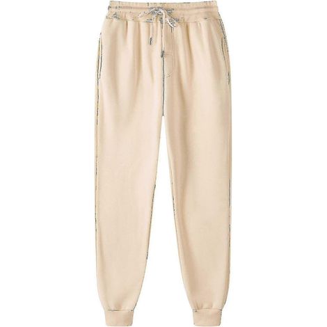 Herrenhosen, Jogginghosen, Hip-Hop-Hosen, Leggings, gepolsterte Freizeithosen-M-Beige