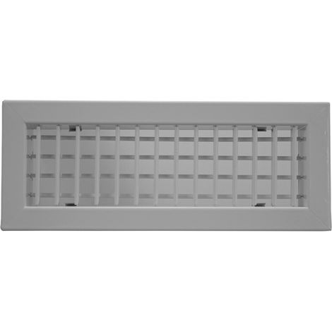 Grille de soufflage/reprise à ailettes orientable double déflecteur alu 600 x 100 mm S&P (UNELVENT) 858501 (1/2)