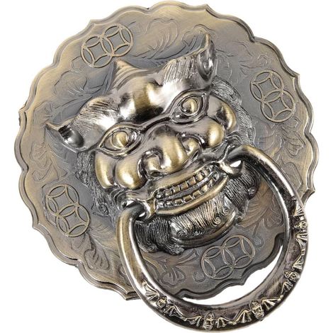 de porte antique en forme de tête de lion 140 mm en bronze