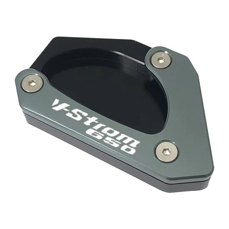 (Logo Titanium-VSTROM) Plaque de support d'extension de béquille latérale CNC compatible avec SUZUKI V-STROM 650 DL650 VSTROM dl 650 V STROM650 2004-2023 2022 maxpower (1/4)