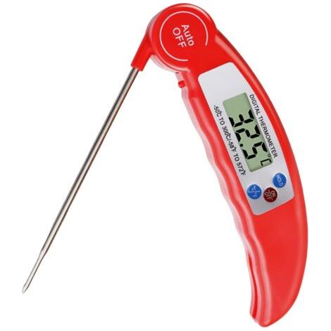 Termometro da cucina professionale con lettura istantanea in 3 secondi, precisione di ±0,1 °C, display LCD retroilluminato, termometro per cucinare, ideale per carne, barbecue, olio e acqua. (1/5)