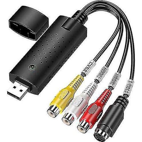 VHS-Digital-Konverter, Videoaufnahmekarte, Konvertierungsadapter, USB-VHS-Digital-Player kompatibel mit NTSC, PAL und SECAM, USB 2.0-Videoadapter mit Audio und Video. (1/5)