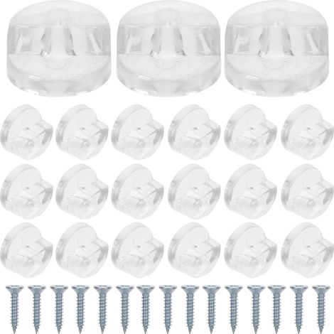 clips de fixation transparents pour armoires et miroirs vis (1/5)