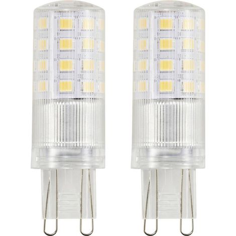 Sygonix SY-6442040 LED CEE E (A - G) G9 forme de poire 4.8 W = 48 W blanc chaud (Ø x L) 18 mm x 59 mm 2 pc(s) A597573 (1/4)
