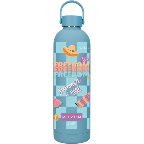 Botella Termica de Acero Inoxidable Azul Movom Freedom 7x26,5x7 cms