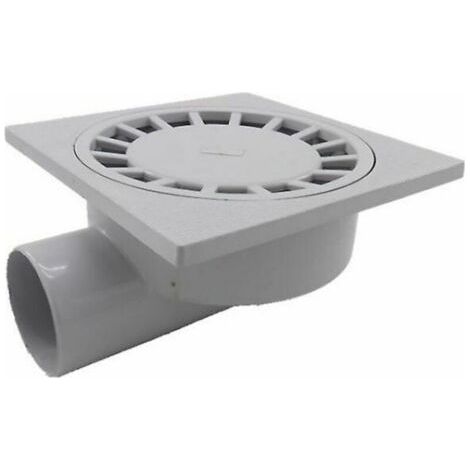 QORVA-Par 200mm X 200mm Sortie 75mm Siphon de Sol Salle de Bains Salle Humide Douche Plastique Pvc1pcs-blanc (1/4)