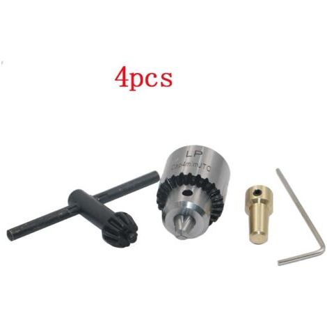 royaluxe-Mini mandrin de perceuse électrique de 0,3 à 4 mm, ensemble de 4 pièces de mandrin de perceuse à main pour arbre moteur (1/4)