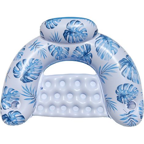 Flotteurs pour Adultes,Lit Gonflable Flottant Relaxant Fauteuil Flottant en U avec Porte-Gobelet pour Piscine, Plage, Rivière, Vacances, Jeux Aquatiques et Fêtes Extérieures (1/5)