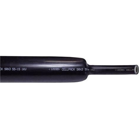 CellPack  127416 Termoretraibile con colla Nero 8 mm 2 mm Restringimento:3:1 1 pz.