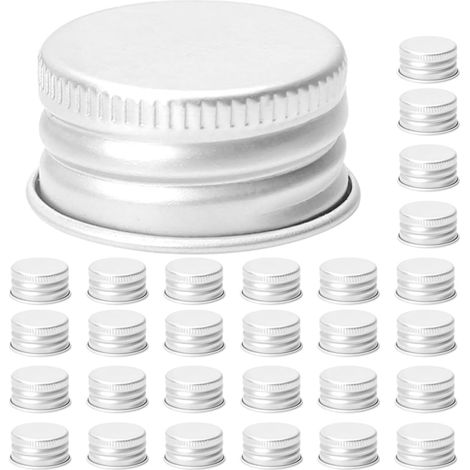 Bouchons à Vis en Aluminium 50 Pièces 18X13 MM Couvercles Filetés Étanches pour Petites Bouteilles en Verre et Récipients de Conservation en Verre (1/5)