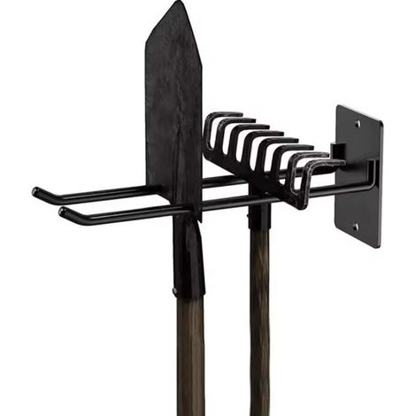 Werkzeug-Organizer – Hängende Aufbewahrungsleiste – Optimale Platznutzung im Garten – Verdicktes Stahlmaterial – 25 x 10 x 7 cm – Schwarz (1/5)