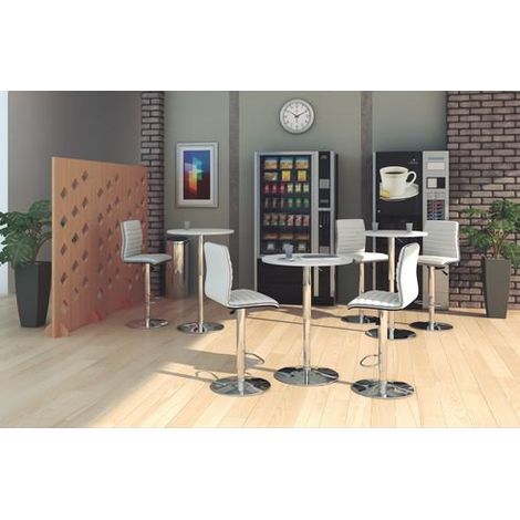 Mange debout rond H 100 x D 60 cm - Redy - plateau blanc - Maxiburo