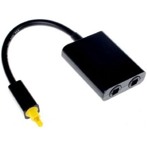VIMVIP 1-to-2 Optical Audio Splitter – 2.54 cm Fiber Optic Adapter, Black – Dual Output for Home Theater and TV--DTEKGAZ