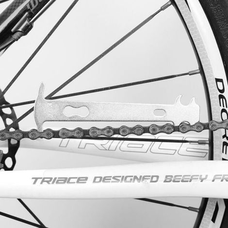 Indicateur D Usure Chaine Velo - Verificateur Chaîne Acier Au Carbone - Pour Toutes Chaines Vélo - 1 Pièce (1/3)
