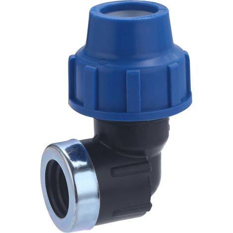 Noyon & Thiebault – Coude plastique femelle 20mm pour tuyau polyéthylène F15x21 – Angle 90° – Pression 16 bar – Étanchéité parfaite