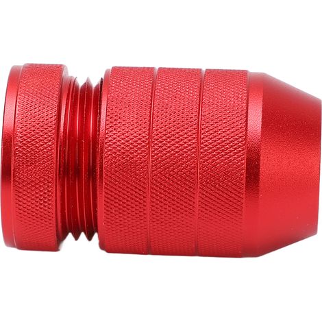 Butée de perçage réglable en alliage d'aluminium avec anneau intérieur en nylon antidérapant rouge pour le travail du bois, compatible avec les forets de 6 à 11 mm (0,24 à 0,43 po). (1/4)