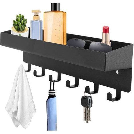 Porte Clef Mural Accroche Clé Murale Noir Range Courrier Mural Métal Rangement Clefs Vintage Support Murale Porte-Clés Original 6 (1/4)