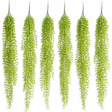 Pack of 6 x 90cm Artificial Trailing Eucalyptus Style Hanging Plant Faux Greenery Vine (1/5)