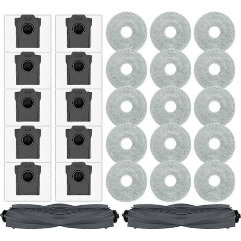 Accessoires pour aspirateur robot MOVA E40 Ultra : brosse principale, chiffon de nettoyage, sac à poussière grande capacité. (1/5)
