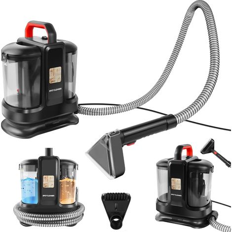 Nettoyeur de canapé pour tapis, conception à double réservoir d'eau, nettoyeur partiel électrique de 450 watts, peut nettoyer les taches et les taches d'animaux sur les tapis, les escaliers, les meubl