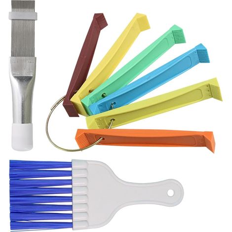 Outil Peigne Redresseur D'Ailettes De Climatiseur Nettoyeur portable Peigne à ailettes pour climatiseur Évaporateur, HVAC, Dortoirs, Bureaux, Appartements (1/5)