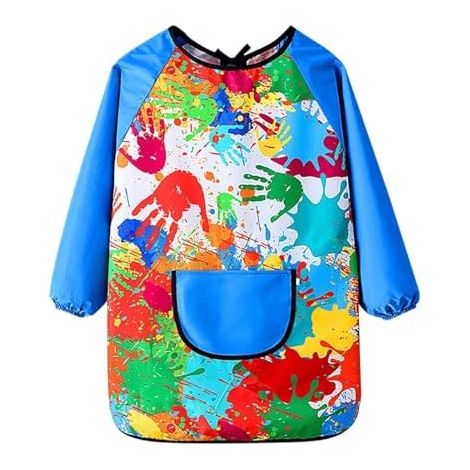 Tabliers de peinture génériques pour enfants, tabliers d'art pour enfants - Tablier de peinture artistique  Tablier-blouse pour écrire, jouer avec l'eau, cuisiner et dessiner (1/5)
