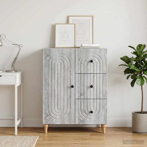 Buffet Sonoma gris 66 x 34,5 x 90 cm Bois d'ingénierie vidaXL (1/5)