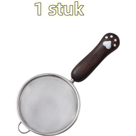 1 pièce Tamis Passoire Acier inoxydable Convient pour la cuisson l extraction d huile la préparation des aliments les jus le tamisage de la farine 21 5 cm x 10 cm Brun foncé (1/5)