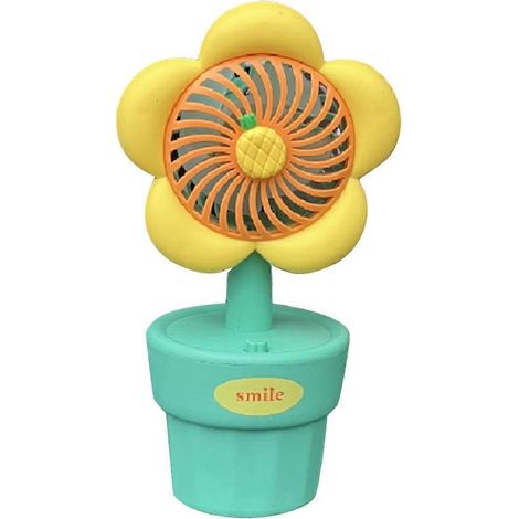 Mini ventilateur portable rechargeable par USB, petit ventilateur de poche au design mignon, idéal pour offrir ou pour la maison. (1/5)