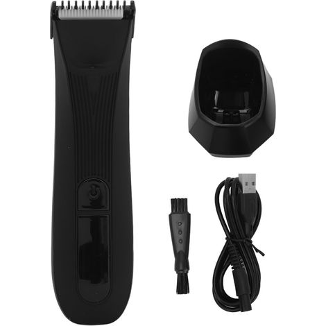 Tondeuse Corps Homme Noir Imperméable Rechargeable Électrique pour Poils (1/5)