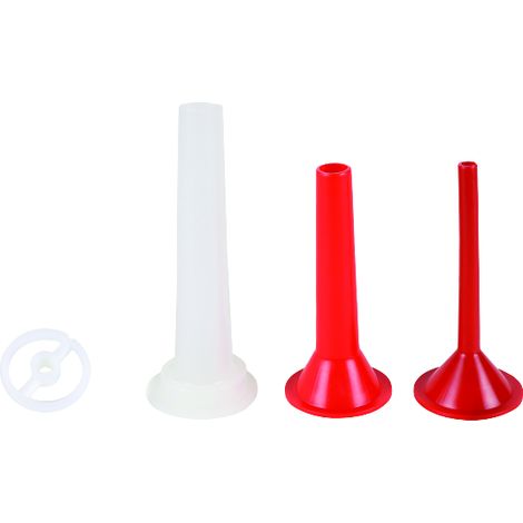 Lotto 3 imbuto ø 10, 20, 30 mm + piastre di sbavatura per tritacarne n°12 - Le Pratique