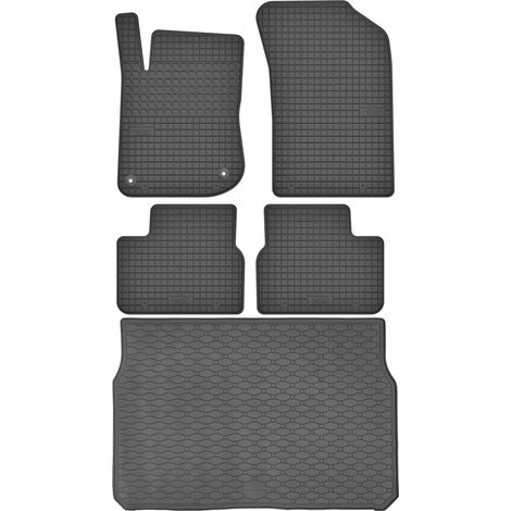 Ensemble de tapis de sol en caoutchouc pour Peugeot 208 I Hatchback (2012-2019) + tapis de coffre (1/5)