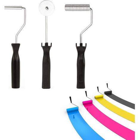 3Pcs Outils Rouleaux en Fibre de Verre Bubble Paddle Roller Kit Bricolage Moulage pour FRP résine Composite décoration Maison (1/5)