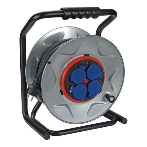 Avvolgitore professionale con sistema antirotazione - cavo in nylon - 40 m - 3G2.5 - 4 prese